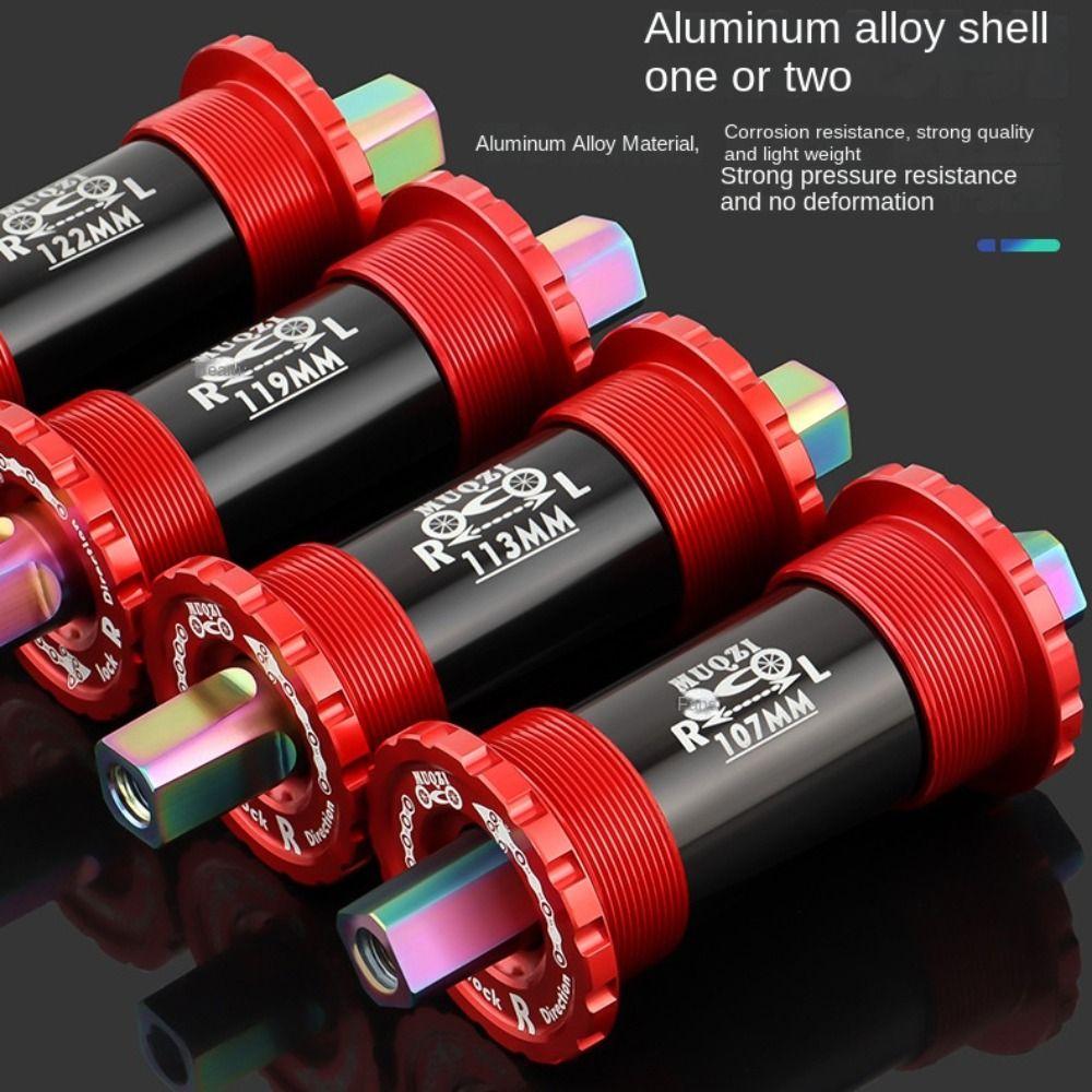 Square Titanium Alloy Bike Axle Crankset Part Sealed Bearing Bicycle Bottom Bracket Bike Crankset Shaft Bicycle BB Ceramic Axle