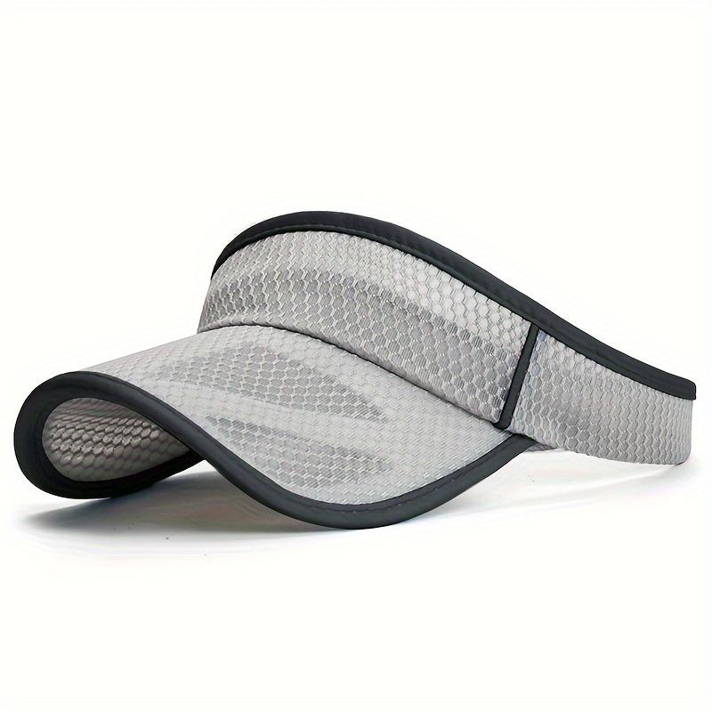 Women'S Lightweight Breathable Mesh Visor Hat with Extended Brim, Black, Casual Summer Style for Outdoor Activities, Sun Visor Hat