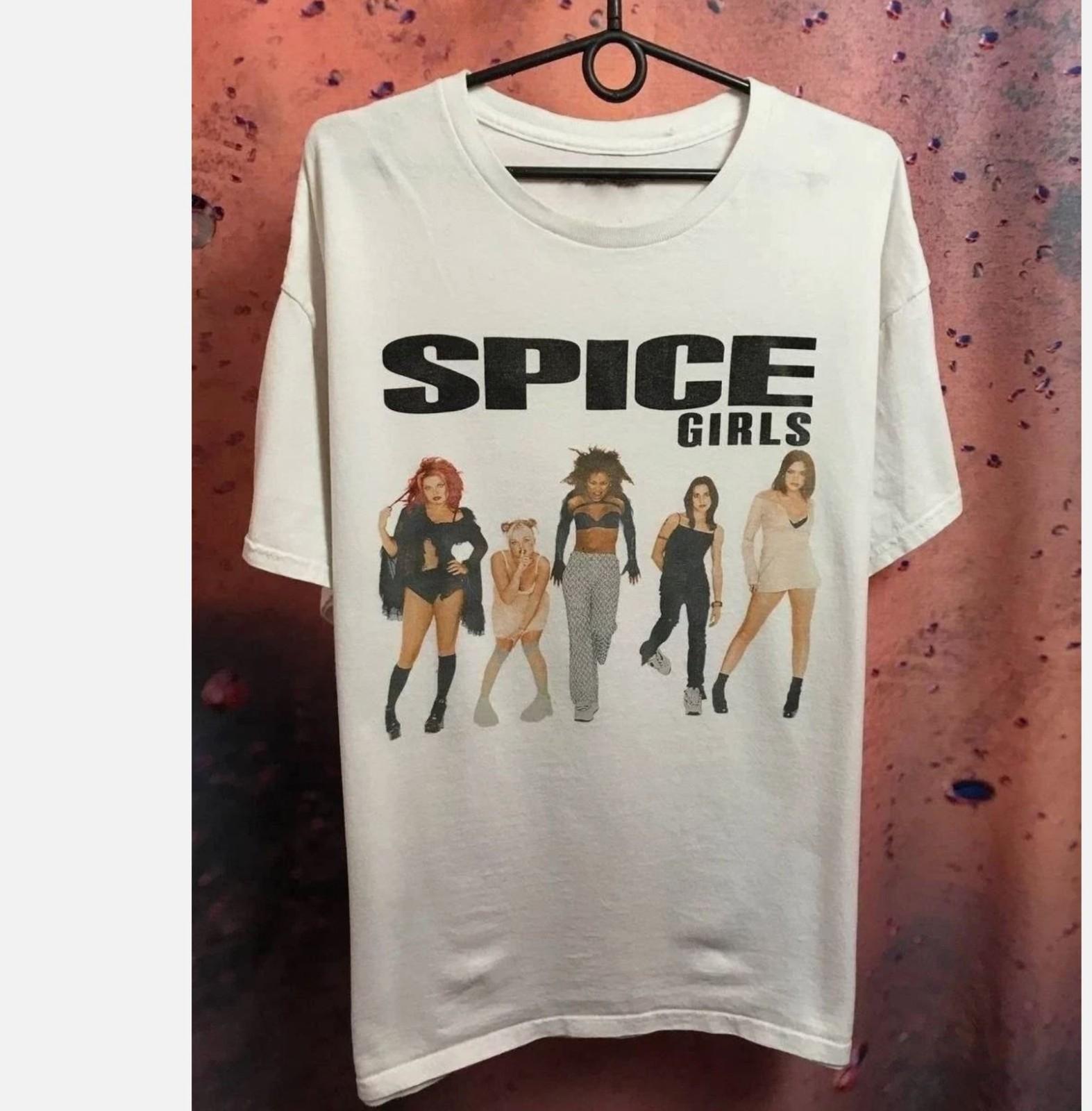 Retro Spice Girls Tribute Tee Vintage 90s Pop Music Band Style Shirt XL