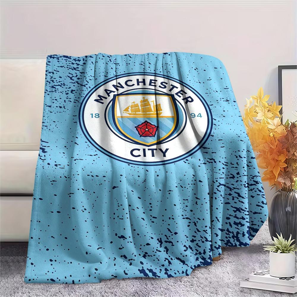 MCFC Print FlAannel Blanket, High Quality Comfortable for All Seasons, Home Decor, Warmth and Comfort