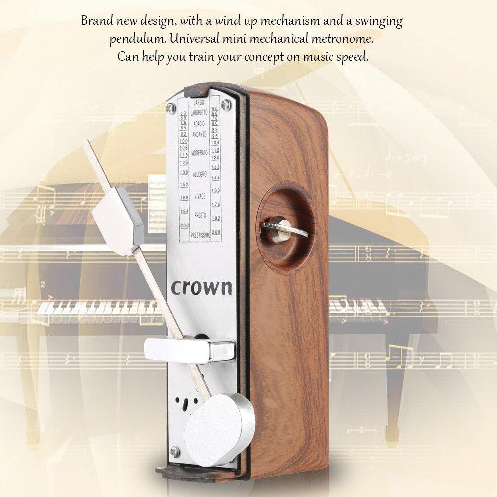 Btuty Portable Mini Mechanical Metronome 11cm Universal for Piano Guitar Violin Ukulele and Chinese Instruments