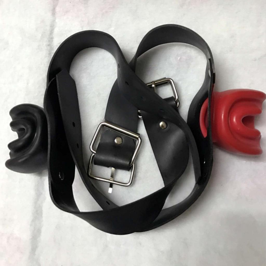 Emoi Mouth Natural Latex SM Toy for Restraint SM Adult Captive Bondage Fills the Whole Red Gag, Drool-Restraining, Gag, Women, Gag, Play, Gag,