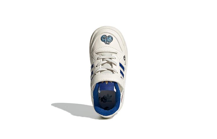 adidas Originals FORUM Low El I Leather Low Top Toddler Shoes White Blue Infant And Toddler FY2546