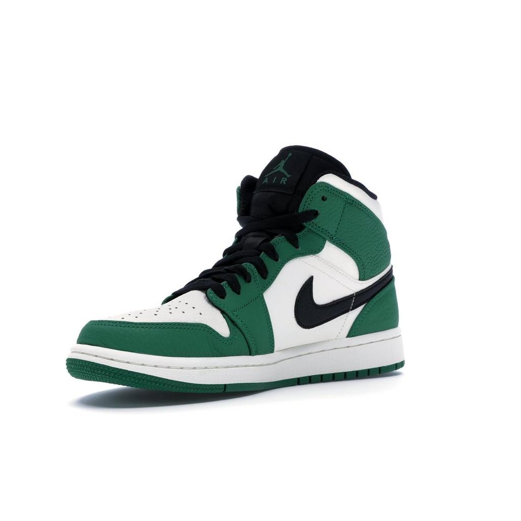 Pantofi sport pentru bărbați Air Jordan 1 Mid Pine Green Sail-Negru 852542-301