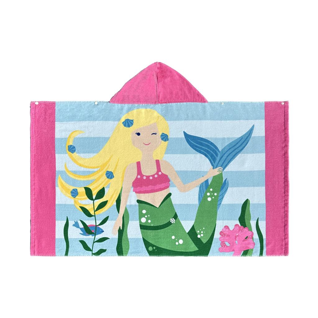 Beach Towel Style Water Absorption Thickened Children Can Wear Cotton Hooded Bath Towel Extended Cape