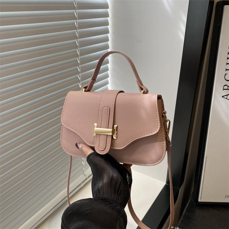 Vintage Chic Stylish Pu Small Square Tote Bag For Casual Everyday Use In Khaki Color