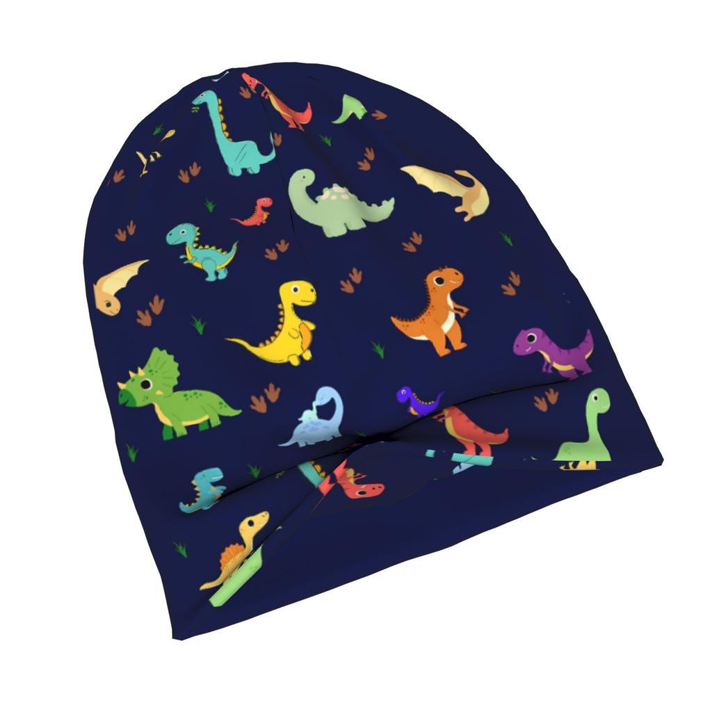Cute Colorful Dinosaur Pattern Classic Knit Hat for Adults Available in Versatile Tones Ideal for Subtle Styling During Cool Days or Relaxed Seasons