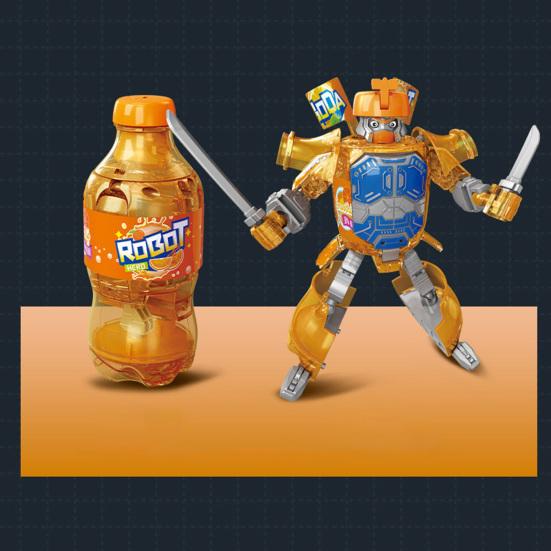 Getränkeflasche Transformator Roboter Spielzeug Pädagogisches Bewegliche Gelenke Verformung Cola Zitrone Orange Soda Trinkflasche Spielzeug Kleinkinder Jungen Mädchen Geschenk