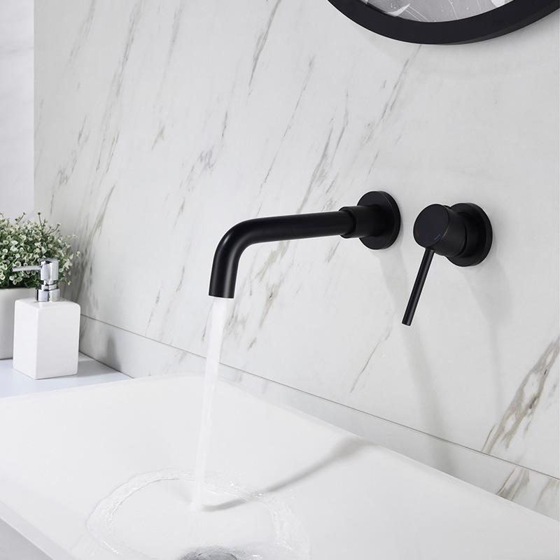 Concealed Wall-Mount Hot/Cold Basin Faucet for Hotel Projects