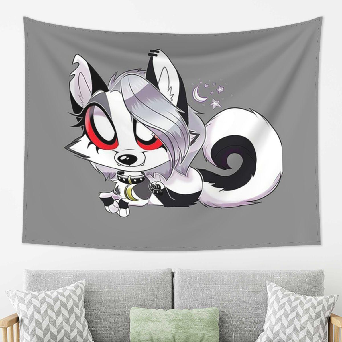 

Helluva Boss Loona Tapestry Wall Hanging Aesthetic Home Decoration Tapestries for Dorm Room 74x94cm(29x37in)