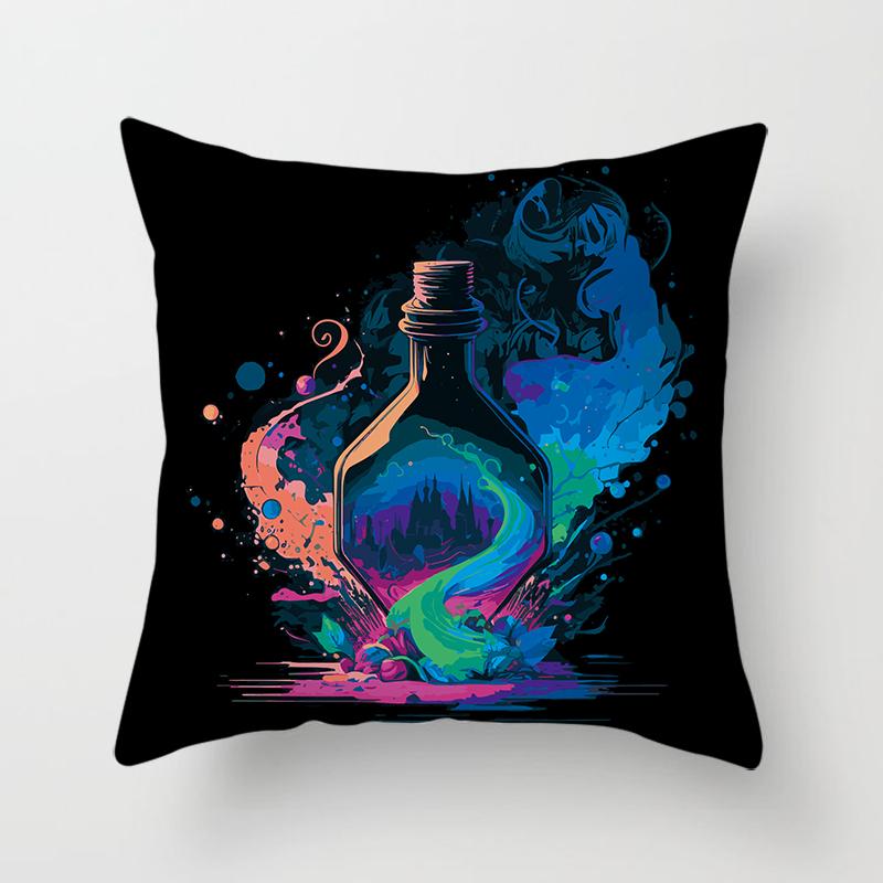Fashion magic bottle pillowcase decoration printing square  car sofa fashion cushion cover 45*45cm home improvement