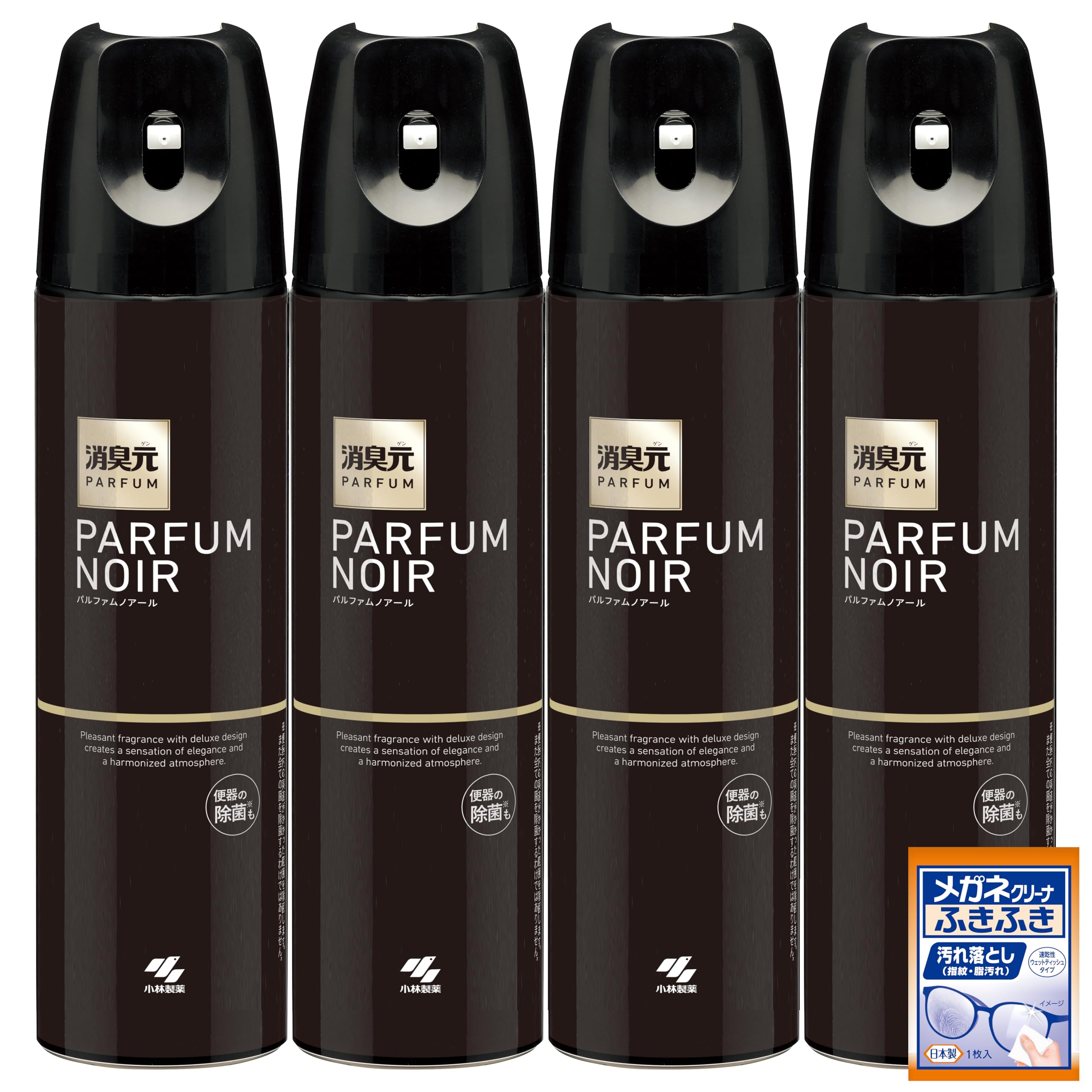 Deodorizer Toilet Spray Parfum Noir Toilet Deodorizing Spray Deodorizing Air Freshener 280ml x 4 bottles bonus Kobayashi Pharmaceutical [Bulk