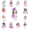 Cute 6.6in Bjd Princess Dolls With Movable Joints Mini Model Toy Kids Birthday Gift