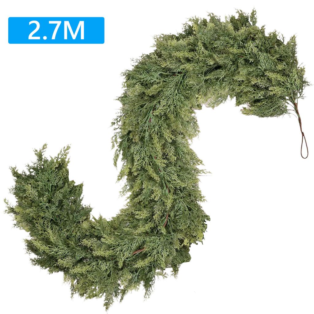 1Pcs Christmas Cedar Garland Soft and Thickness Artificial Pine Garlands Greenery Pine Garland for Xmas Holiday Seasonal Decor