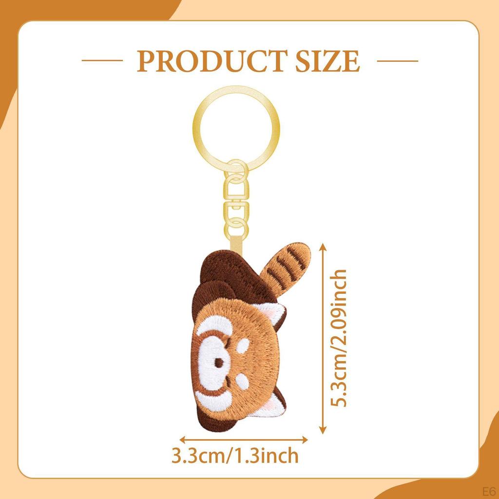 Decorative Red Panda Keychain for Car, Thanksgiving, Birthday, Holiday