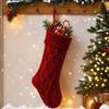 Large Twisted Cable Knit Christmas Stocking Gift Bag Decoration
