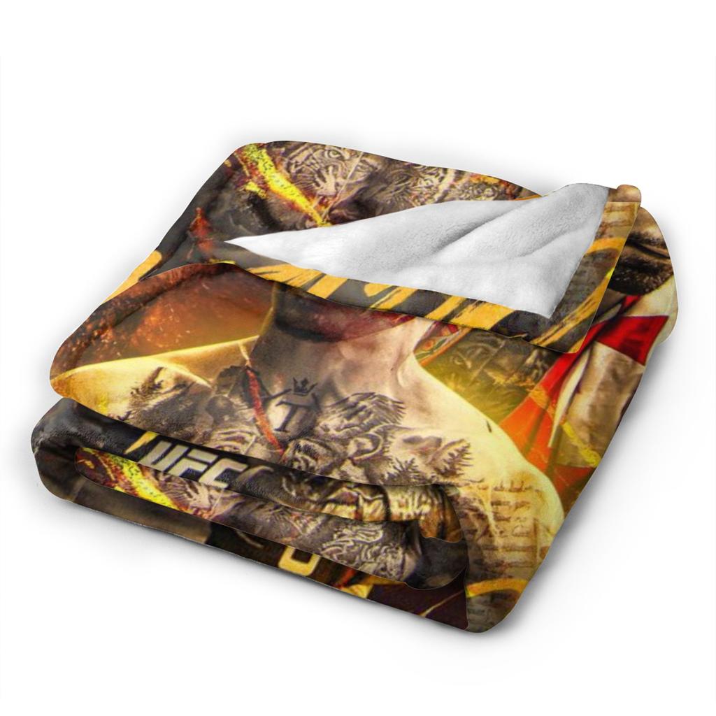 Ilia Topuria Wrestling Wrestler Blanket Lightweight Thin Fleece Cute Present Throw Blankets Rug Piece