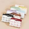 Color Block Wallet Ins Short Bifold Purse for Girls Butterfly Print PU Card Holder