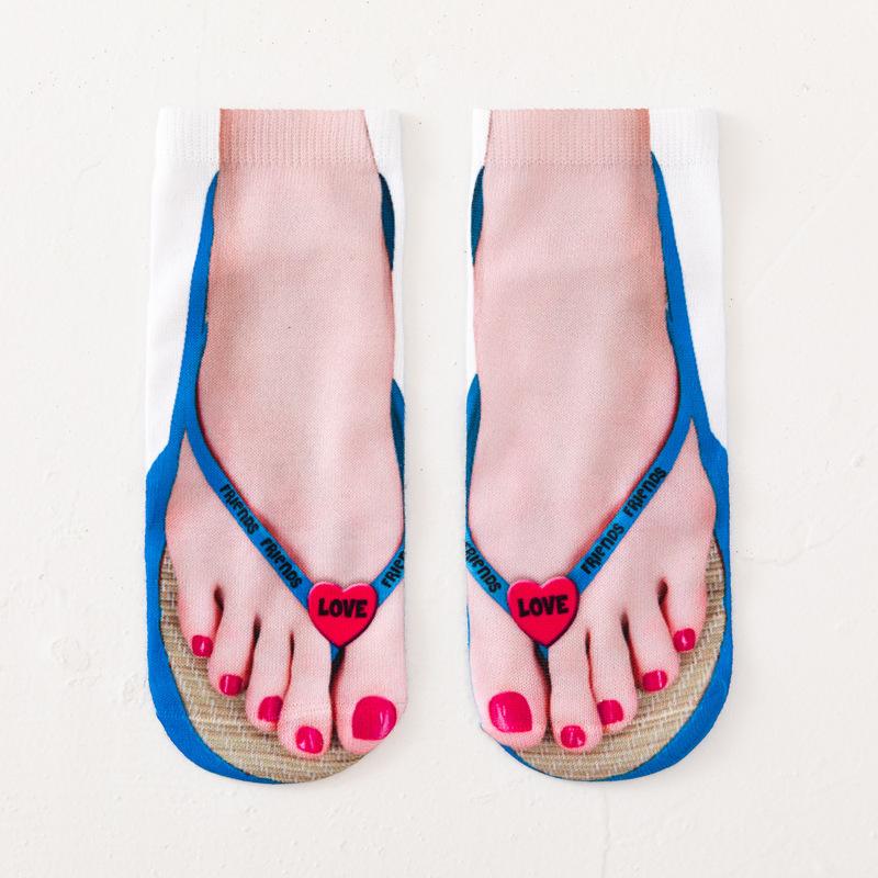 1 Pairs Manicure Print Socks Casual Funny Manicure Print Socks Low Ankle Crew Socks A Gag Gift for Women Gifts