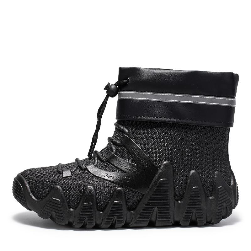 Modne niskie kalosze typu Martin męskie antypoślizgowe i odporne na ścieranie kalosze gumowe buty codzienne krótkie męskie buty wodne