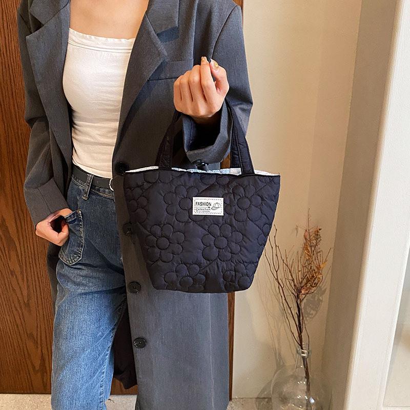 Stylish Casual Oxford Tote Bag For Women In Black White Purple Pink Colors