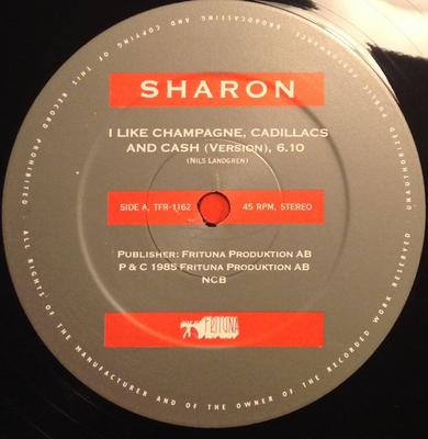 12inch Record SHARON DYALL - I Like Champagne, Cadillacs And Cas TFR1162 Frituna 1985 Sweden Pop Used