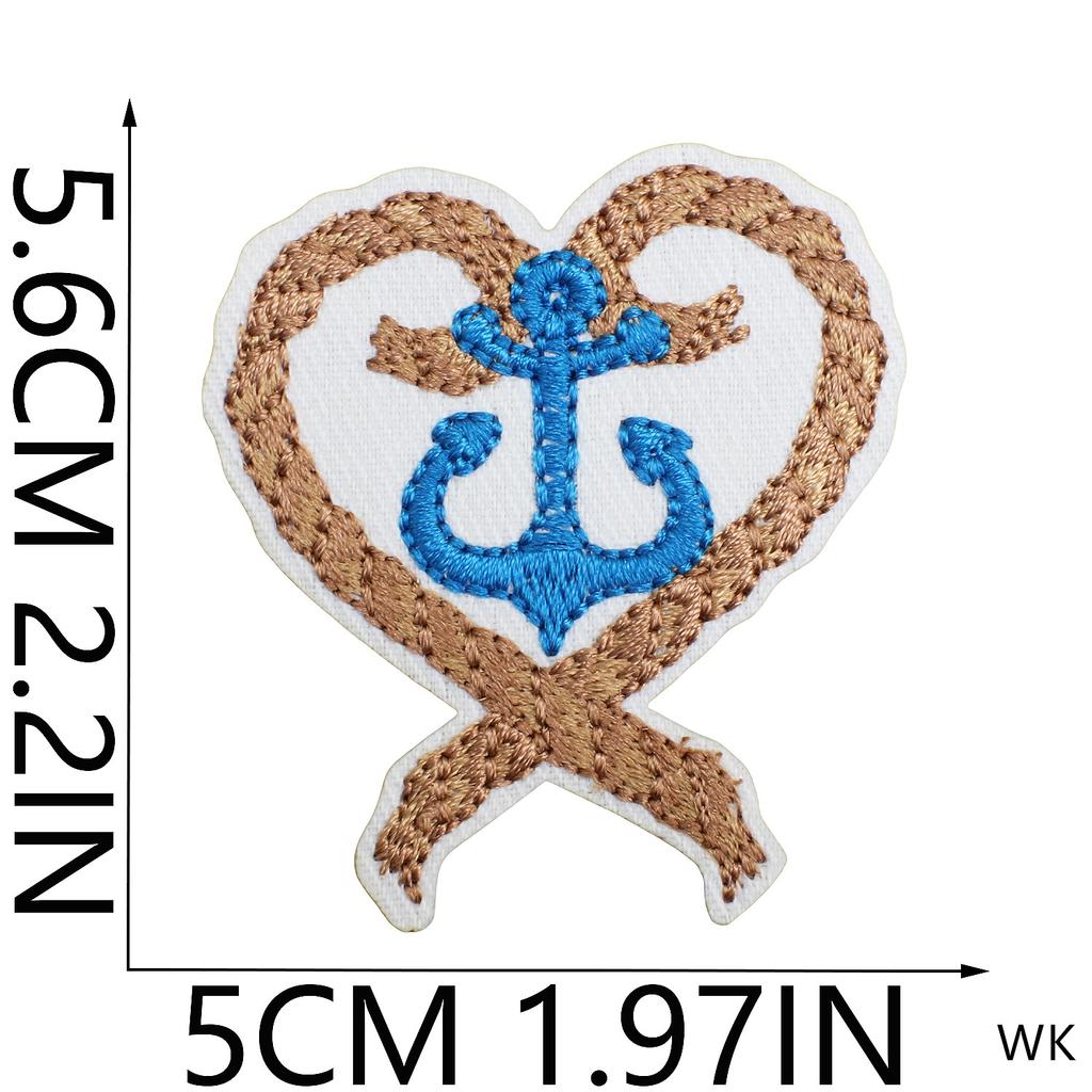 2025 New Patches 10 Pcs Blue Seashell Crab Embroidered Patches Iron On Clothing Hat Bag Shoe Repair Phone Gift Box Decor DIY