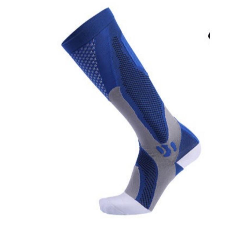 

Мужские и женские марафонские носки для бега, альпинизма, компрессионные носки для икр 1 pair(40-45) синий