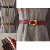 Fashion Leather Waist Belt For Women With Silver Button Closure For Daily Use