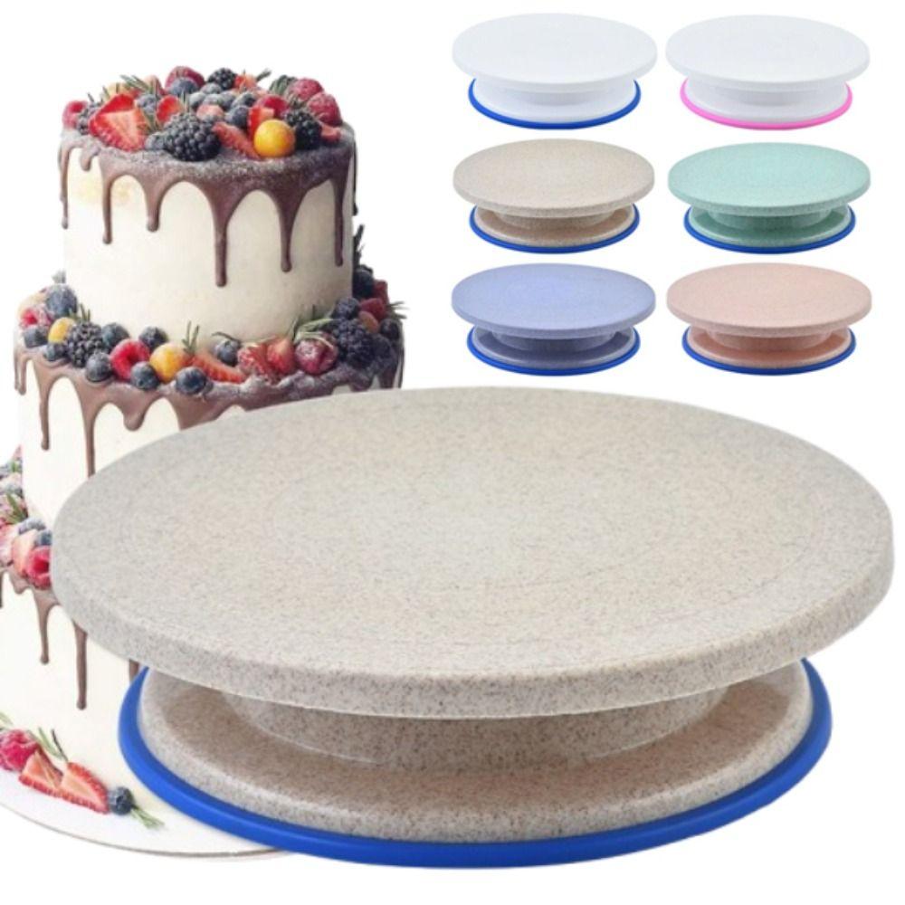 Plastic Cake Turntable Stand Round Revolving Dessert Stand DIY Rotating Cake Stand Kitchen