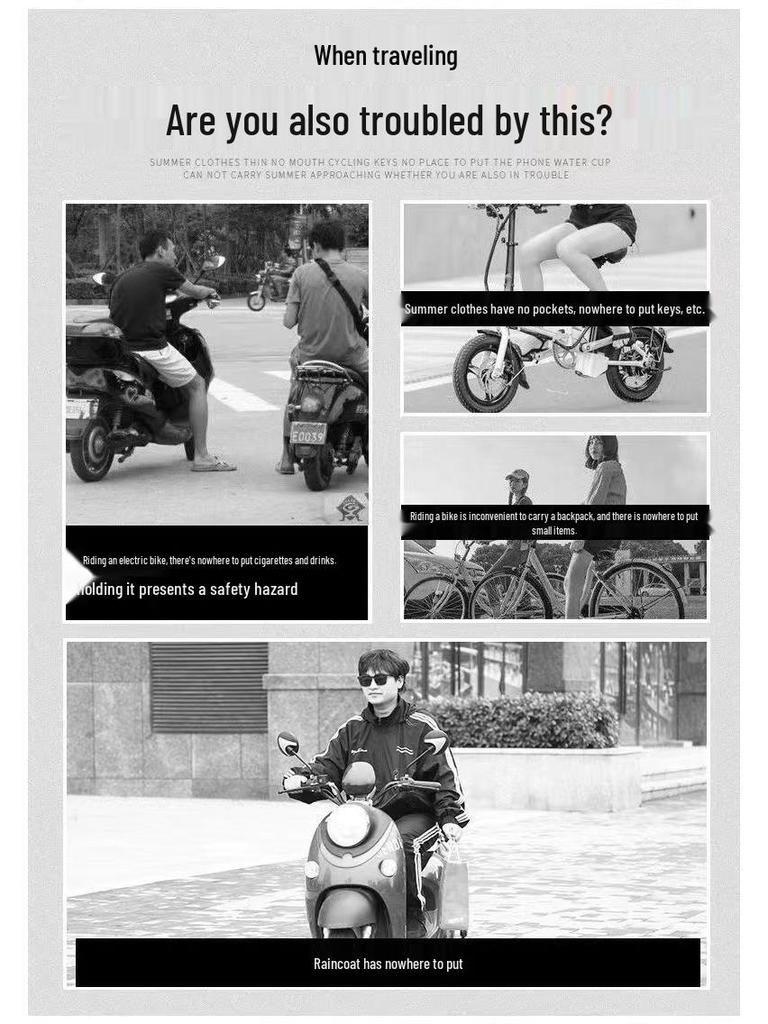 Waterproof Hanging Bag for Electric Scooter: Front Storage Pocket for Phone and Accessories