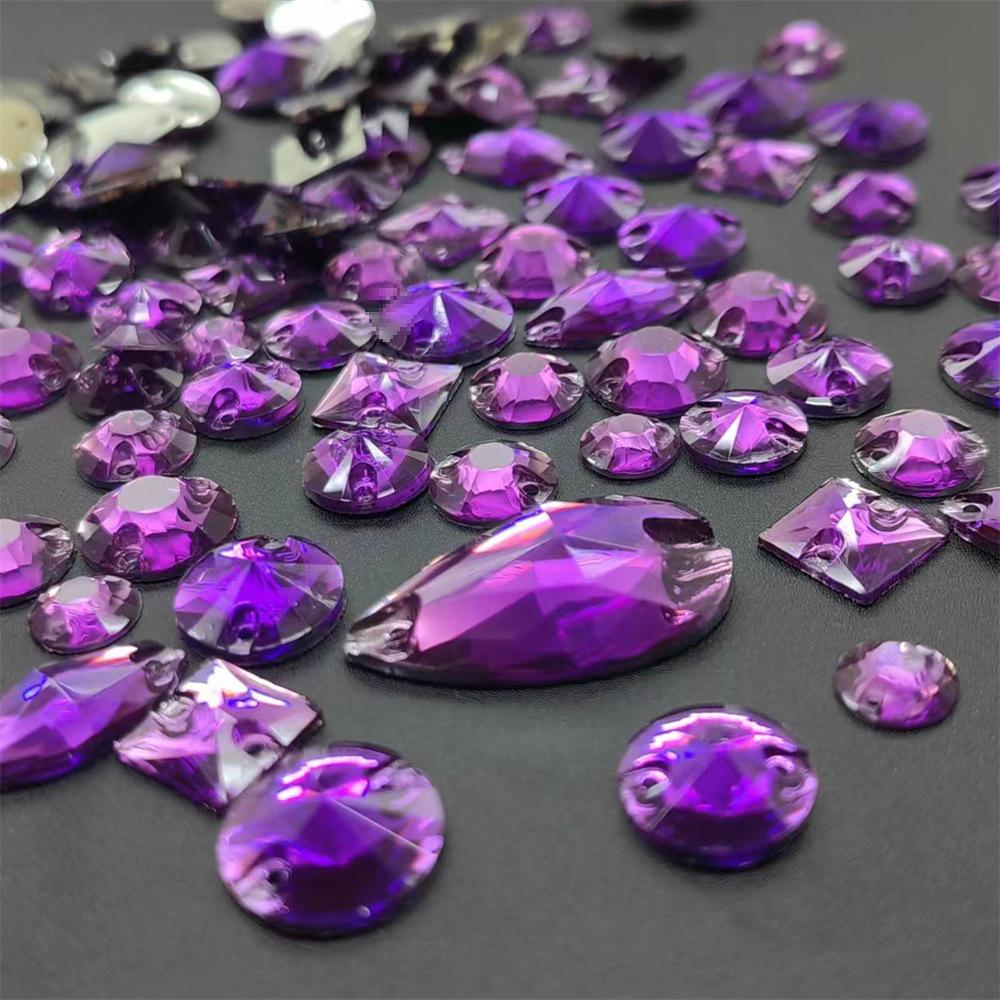 Red Resin Shiny Glass Rhinestone Stickers: Mixed Style Sewing Accents for Dancewear
