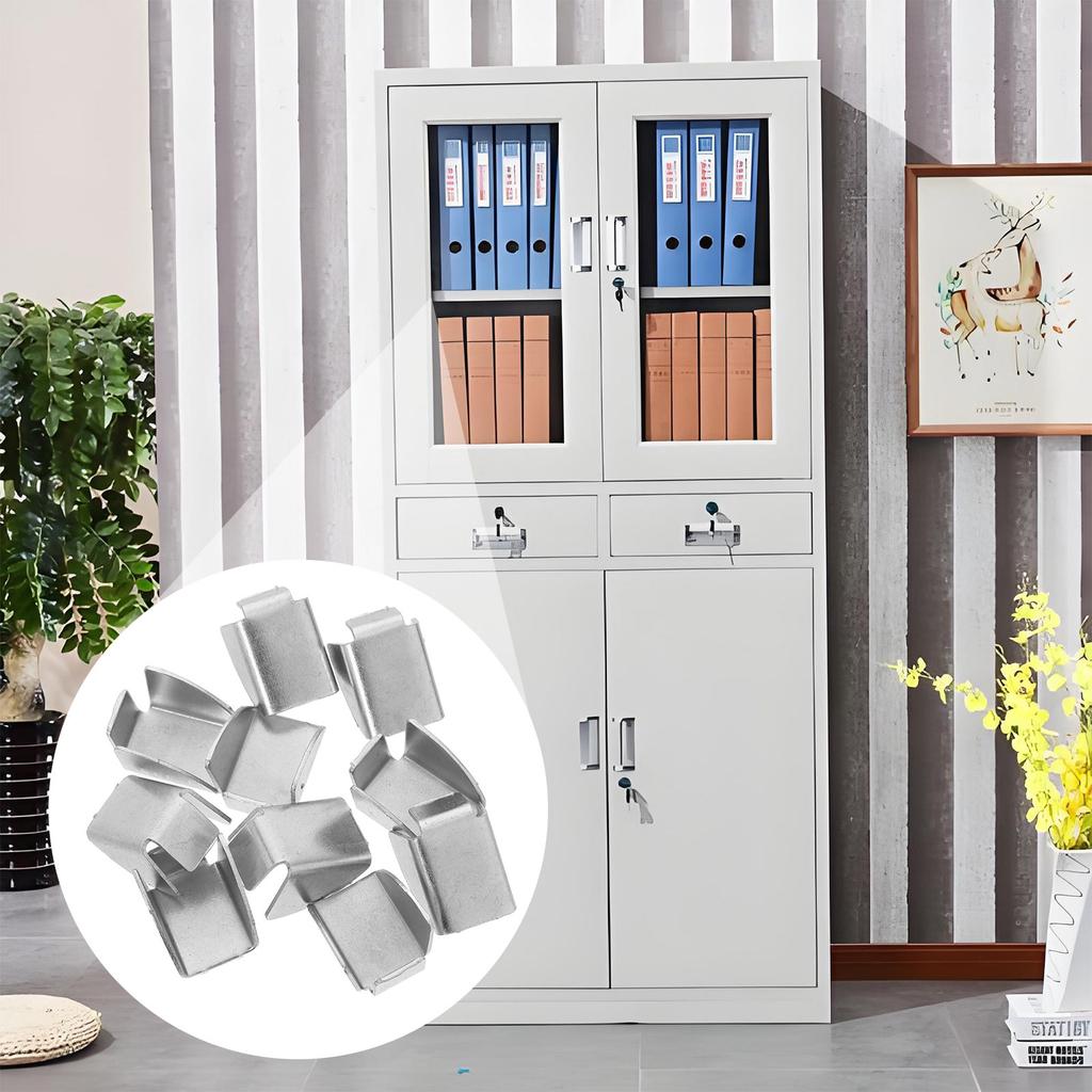 10pcs Metal Shelf Clips Cabinet Shelf Clips Shelf Support Clip File Cabinet Shelving Clamps Pilasters Shelf Clips Hardware Parts