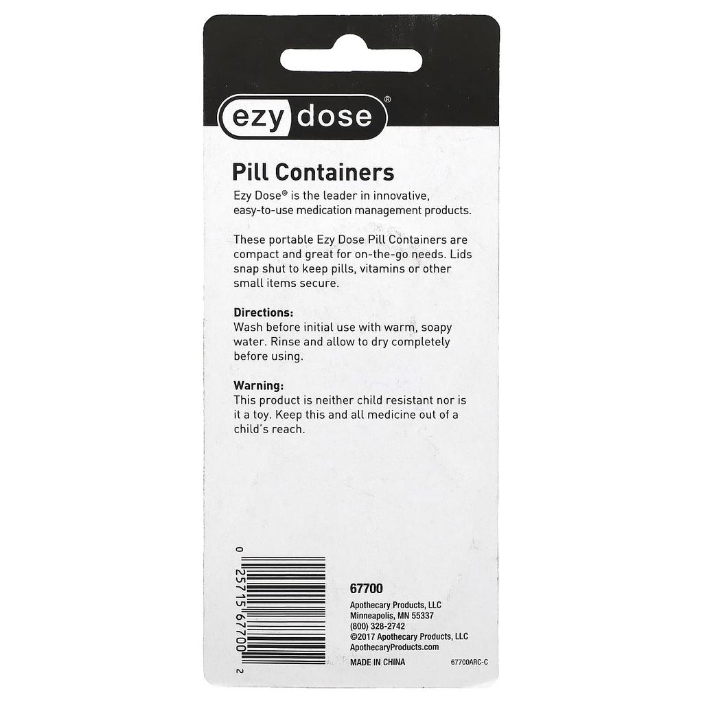 Pill Container, 2-count