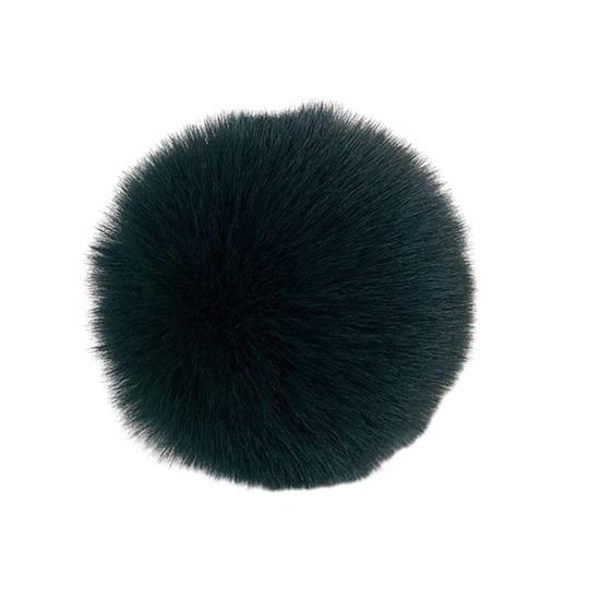 Faux Fur Pom Pom Fluffy Ball with Elastic Loop Cute Plush Ball Bag Charm for Craft Projects Hat Accessories