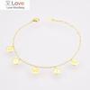 New 925 Sterling Silver Gold Metal Charm Coins Chain Bracelet Women Luxury Jewelry Fine Jewerly Party Rock Punk