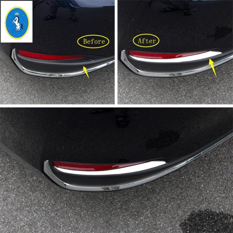 Rear Bumper Fog Lights Lamps Eyelid Foglight Eyebrow Strip Cover Trim Fit For Lexus ES 2018 - 2025 Stainless Steel Accessories