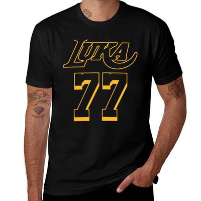 Luka Doncic 77 Los Angeles Black Jersey Tshirt Plus Size Lightweight Tee Shirt