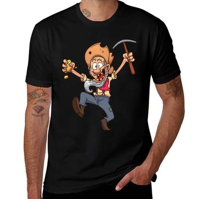 Gold Miner Prospector Cartoon Tshirt Festival Party Tee Top