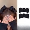 Fluffy High Skull Top Bow Princess Hair Clip Small Female Side Forehead Bangs Hair Clip Headwear