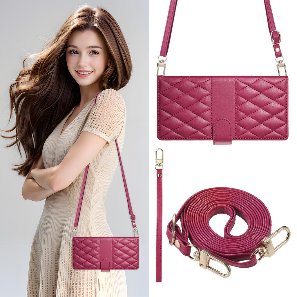 Long Lanyard Crossbody Leather Wallet Card Phone Case For XiaoMi 15 Ultra 14 14T Pro Mi POCO F7 Ultra X6 X5 F6 Pro C75 C65 Cover