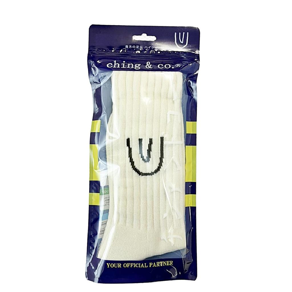 Official Ching Symbol Socks Gift Socks for Men and Sizes [Ching & Co.] & Co. -white- / Women, 23.0-28.0cm