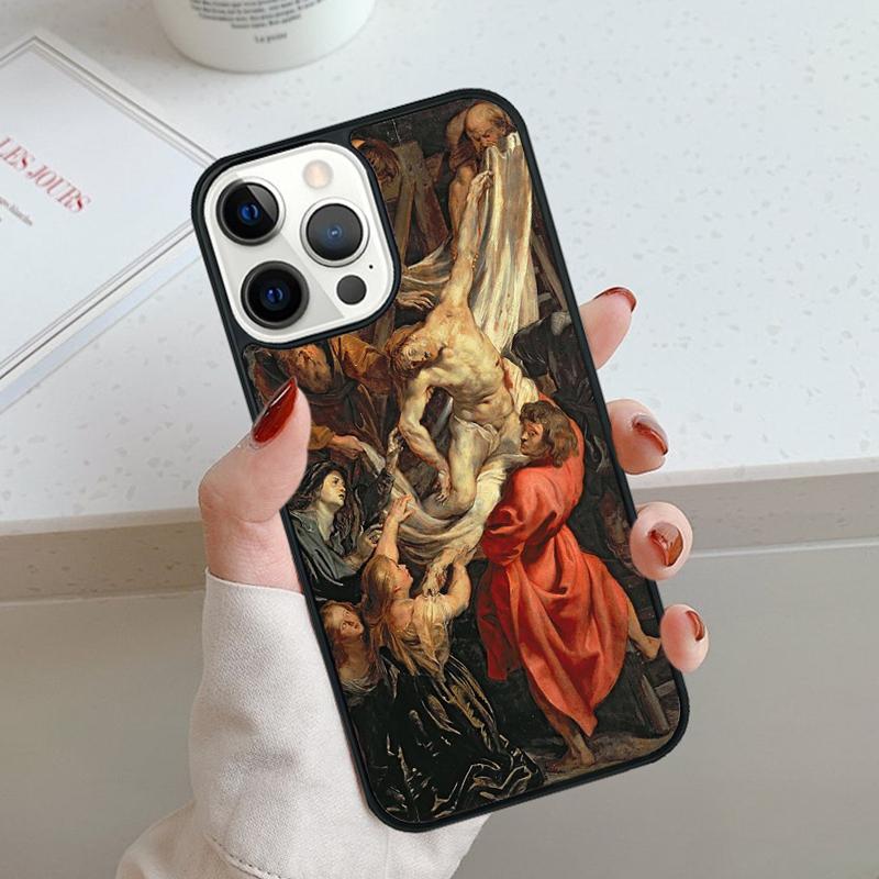 Vintage Baroque Painting Phone Case For iPhone 17 Air 11 12 13 14 15 16 Pro Max Cover For iPhone 17 Air Max Plus Coque Shell