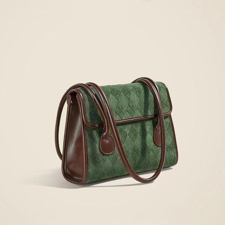 IELGY Женская текстурированная замшевая сумка Wizard of Oz подмышками маленькая квадратная сумка через плечо зелёный 2589₽