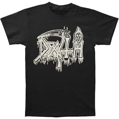 Death- Classic Logo T Shirt (White On Black)