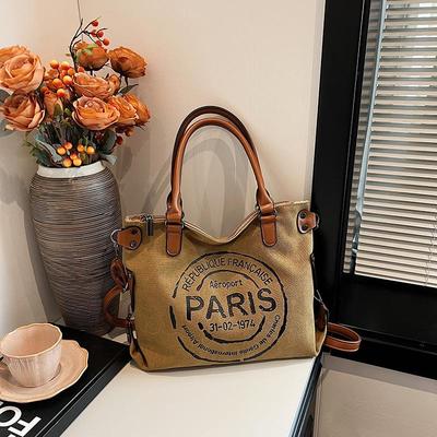 2024 Trendy Letter Tote Bags for Women: Stylish, Large Capacity, One-Shoulder & Crossbody Handbags for Casual Commuting.