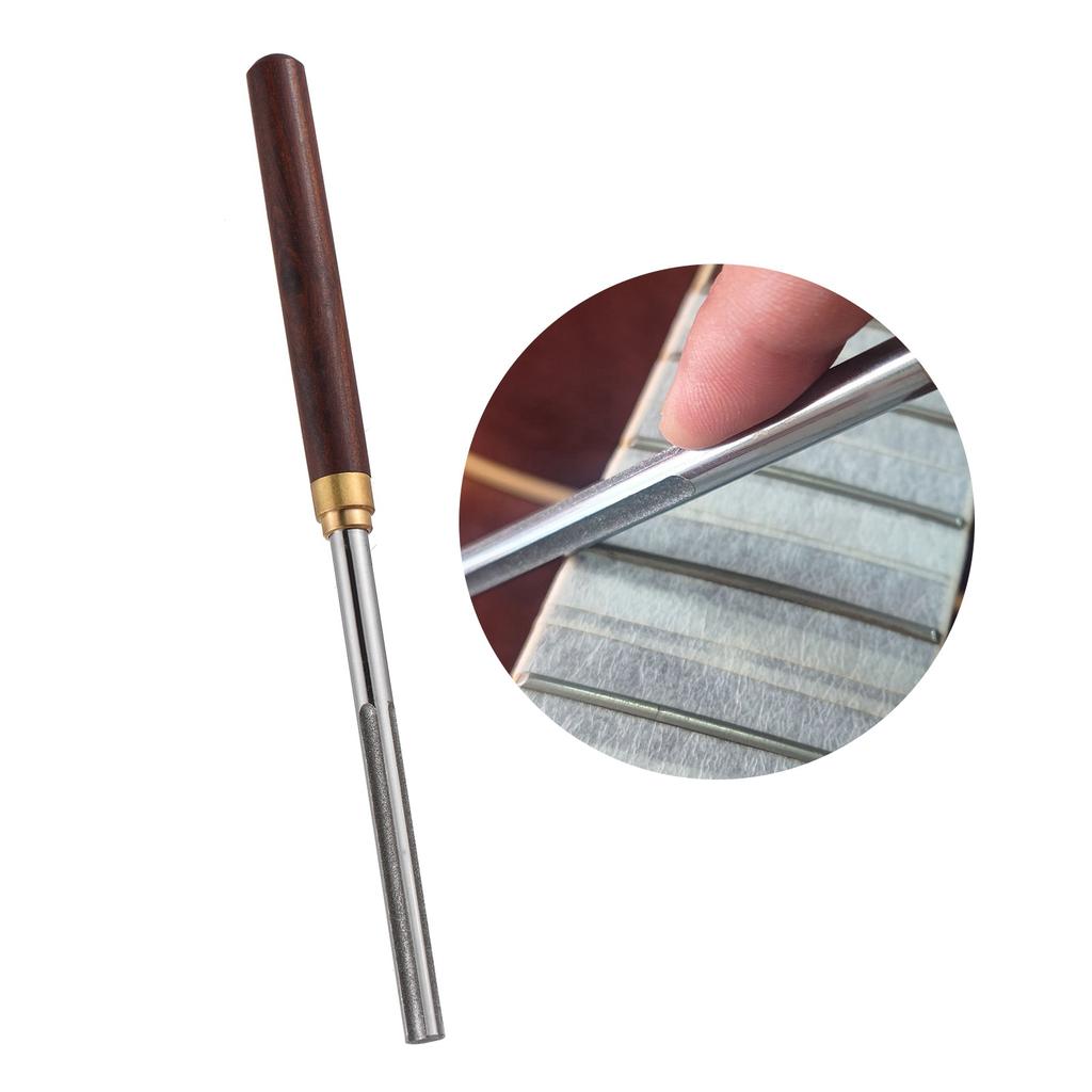 Baroque Guitar Fret Crowning File Fret Repairing Tools with 4 Size Edges Narrow Medium Wide Notch Edges and Flat Edges