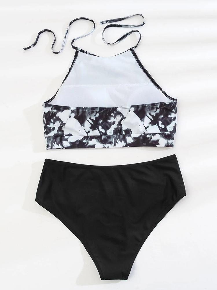 High Waist Bikini Woman Swimsuit Sexy Tie Dye Bathing Suit Sexy Bikinis Set Summer Beachwear
