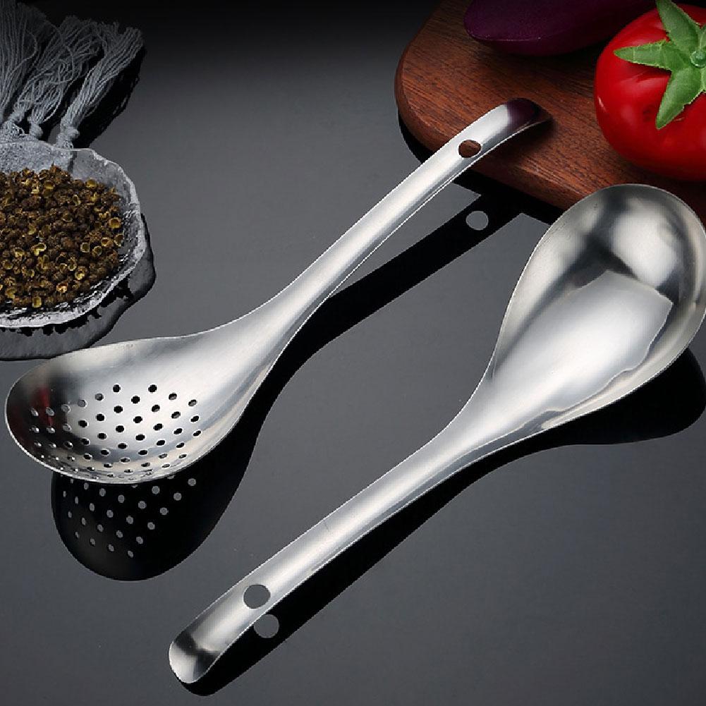 Steel Sichuan Pepper Slotted Spoon Household Slotted Noodles Spoon Slotted Spoon Kitc W0Y6