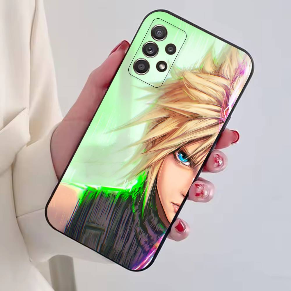 F-FINAL F-FANTASY Cloud Strife Phone Case For Samsung S25,S24,S21,S22,S23,S30,Ultra,S20,Plus,Fe,Lite,Note,10,Black Cover